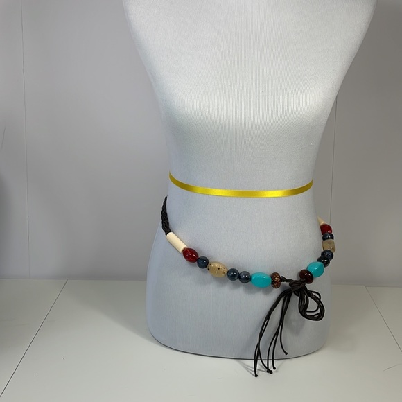 Hips boho belt ajustable waist, beaded belt - Picture 3 of 9